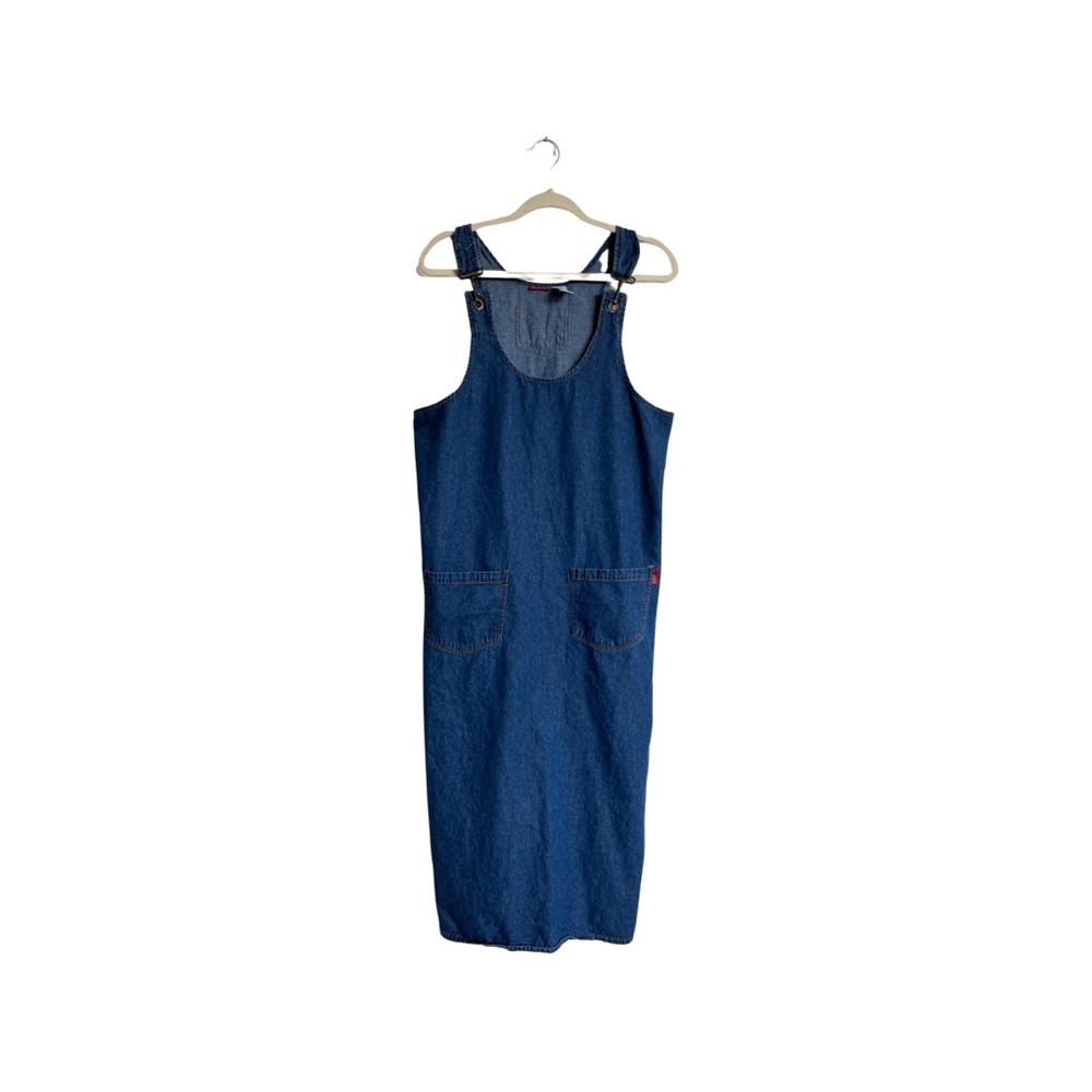 VTG Midi length blue Jean dress side slit size large